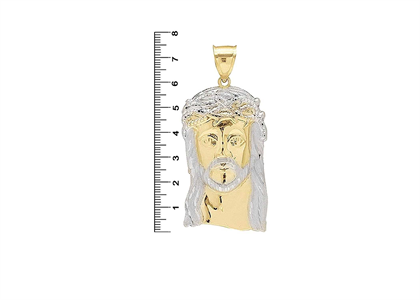 Jesus Face Fashion Pendant with 14 KT Two Tone Plated